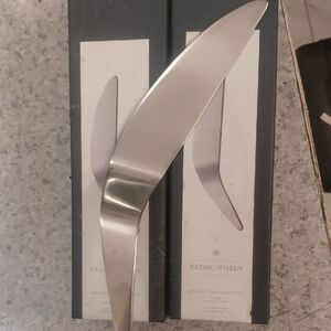 GEORG JENSEN PIE SERVER. STAINLESS STEEL